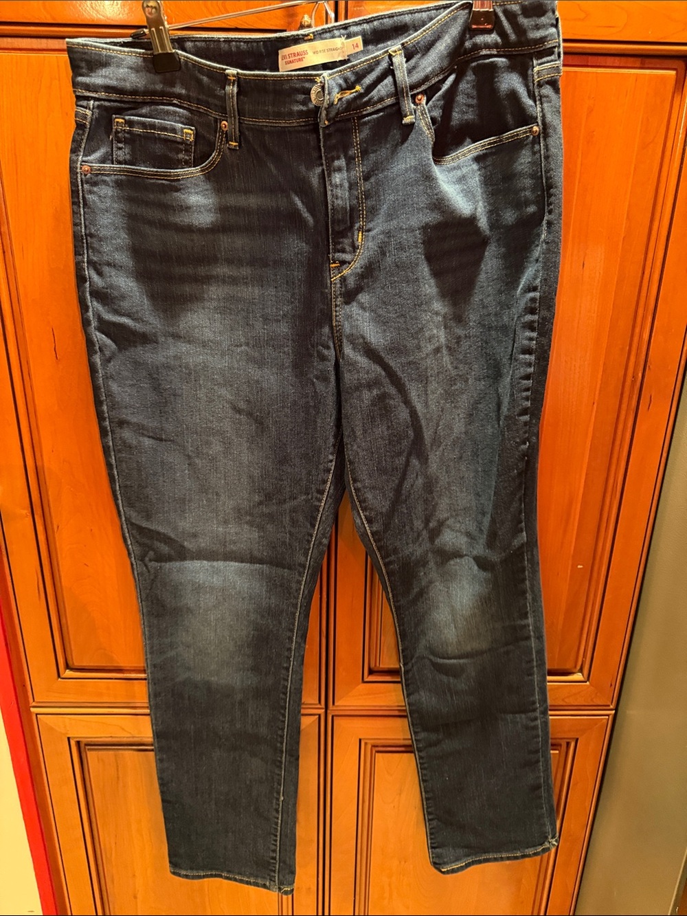 Levi's Dark Indigo Mid-Rise Straight Jeans